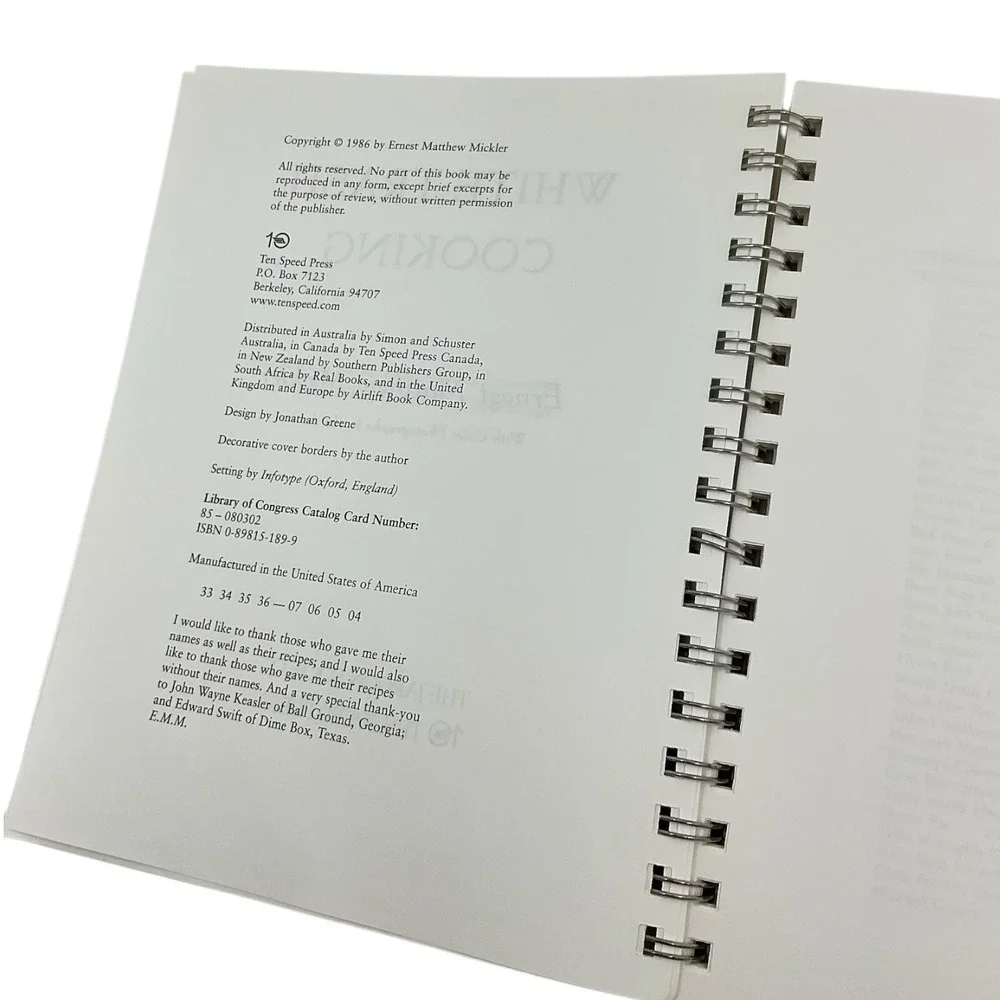 White Trash Cooking by Ernest Mickler 1986‎ Spiral Bound Cookbook Humor